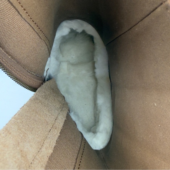 UGG Classic Twin Seam New Heights Platform Boots Chestnut Suede Sz 10 - Picture 11 of 11